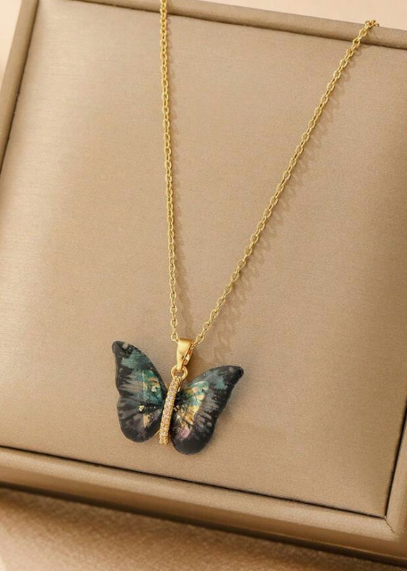 1pc Gold-Colored Stainless Steel Chain Coated With 18k Gold