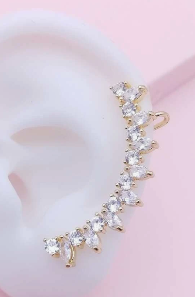 Gemstone Decor Ear Climber