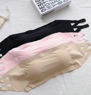 Teen Girl Seamless Ice Silk Wrapped Chest Shoulder-Strapless