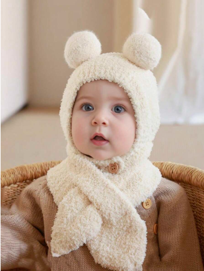 3pcs/set Toddler Kids Knitted Winter Hat, Scarf and Gloves Set