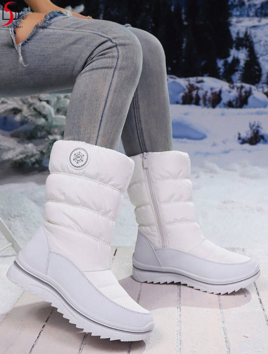 Women's snow boots, warm, lined winter snow boots, slip-resistant and comfortable.
