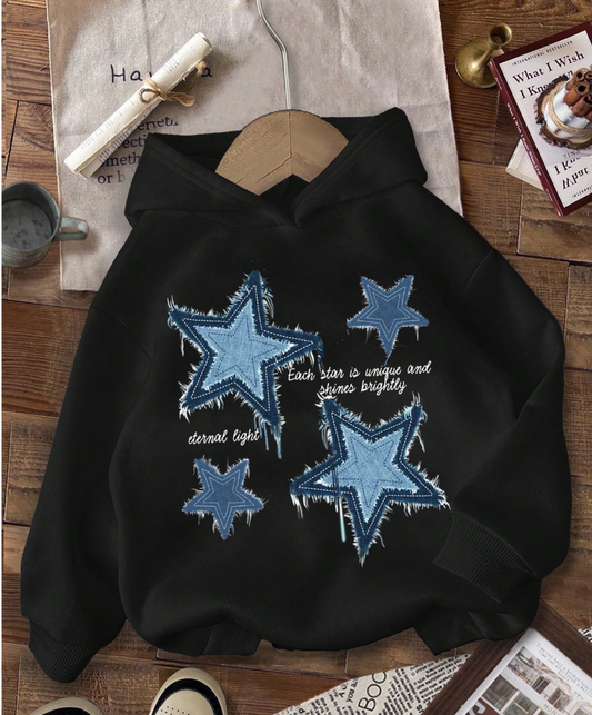 A casual long-sleeved blouse with a loose cartoon design, suitable for teenagers, and perfect for autumn and winter.